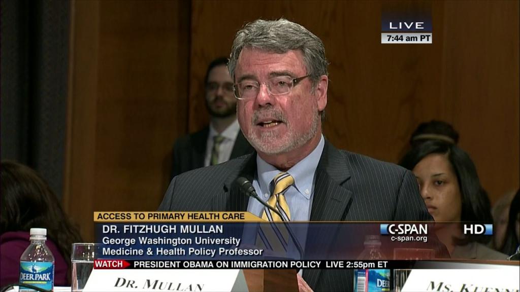 Fitzhugh Mullan speaking on C-SPAN televised event